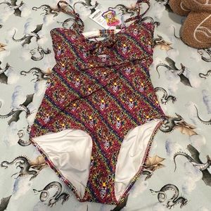 Posh Peanut Lisa Frank Hunter Swimsuit M NWT